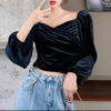 Ảnh của Aó nhung tay bồng cổ V