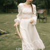 Ảnh của Set bộ thô ren dáng vintage phối chân ren