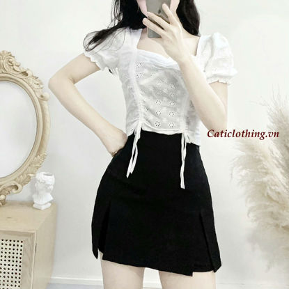 Ảnh của Quần giả váy cạp cao hách chân